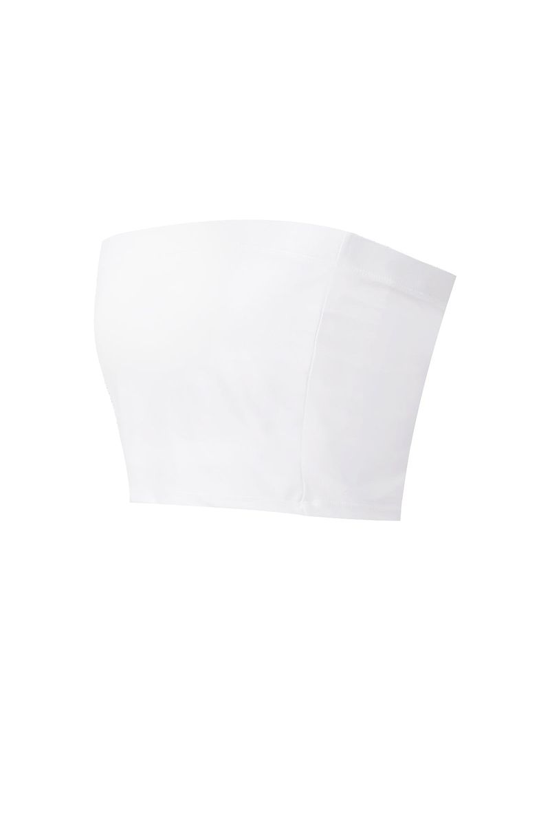 4-way multi tricot jersey span crop tube top (white)