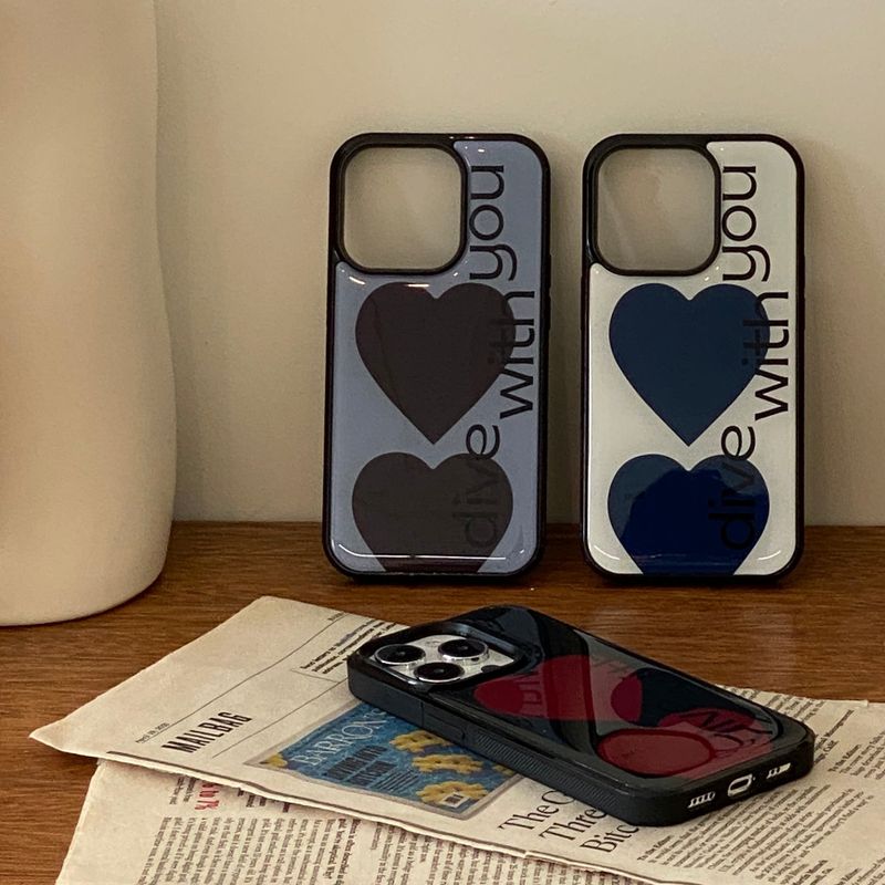 epoxy dive with you lettering case blue & brown