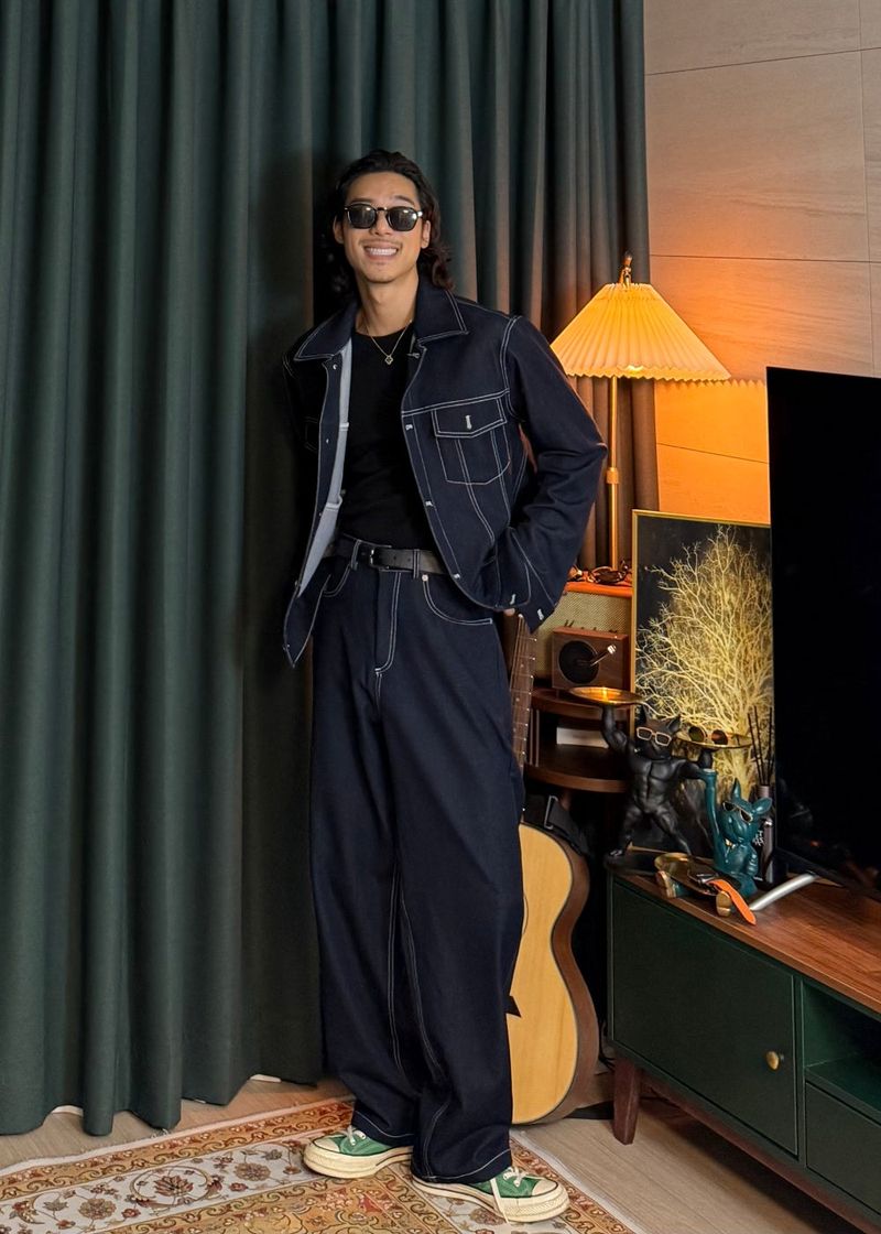 Stitch Bijou Denim Pants 3COLOR