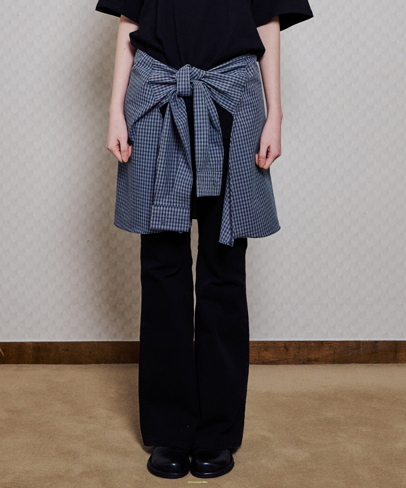 ITZAVIBE(イッザバイブ)の「SHIRT STYLE LAYERED WRAP SKIRT(Skirts)」