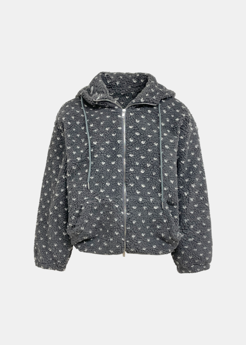 Winter Heart Hoodie Fleece Zip-up