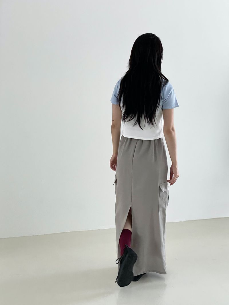 Cargo banding long skirt