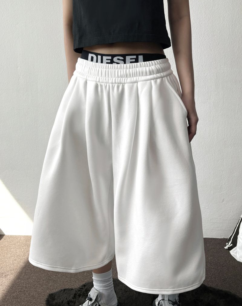 Ice-Knowing Side/Back Pintuck Balloon Bermuda Shorts 4color