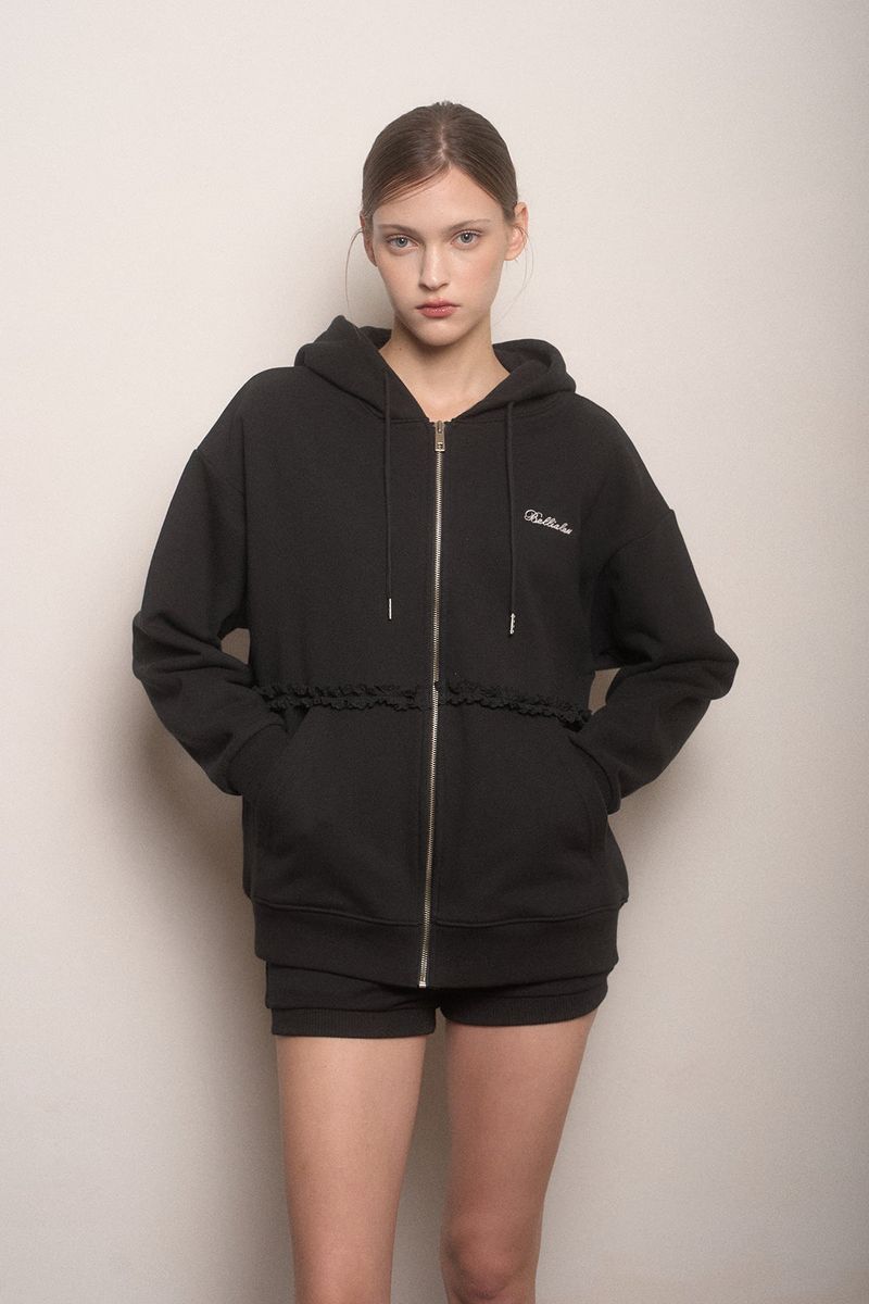 Meringue hood zip-up