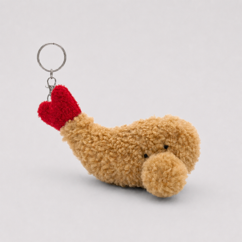 cumo(クモ)の「【MADE】シュリンプ天ぷらカモ (keyring)(トイ/キーホルダー)」