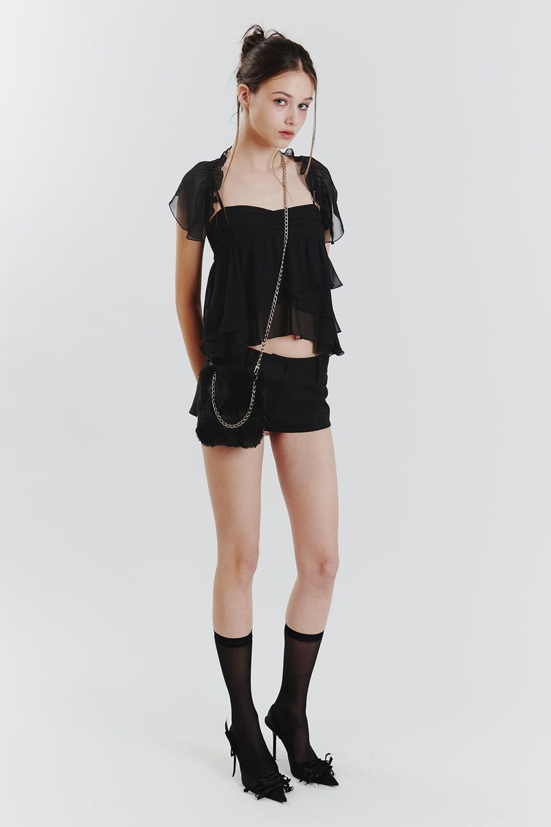 PAIN OR PLEASURE（ペインオアプレジャー）の「SOPHIA FUR MINI BAG black（Bags）」