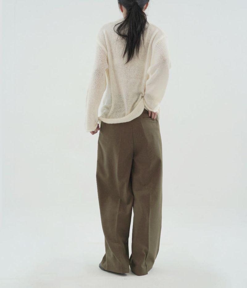 [fiebre] classic wool wide slacks