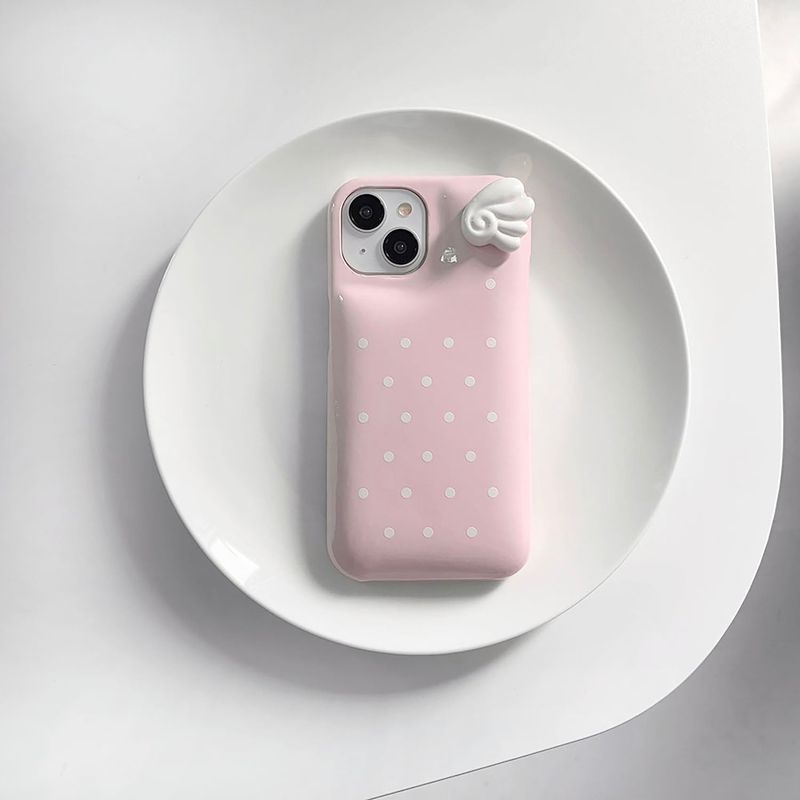 leromarin（ルロマリン）の「[MADE] pink wings pastel dots case（Smartphone Accessories）」