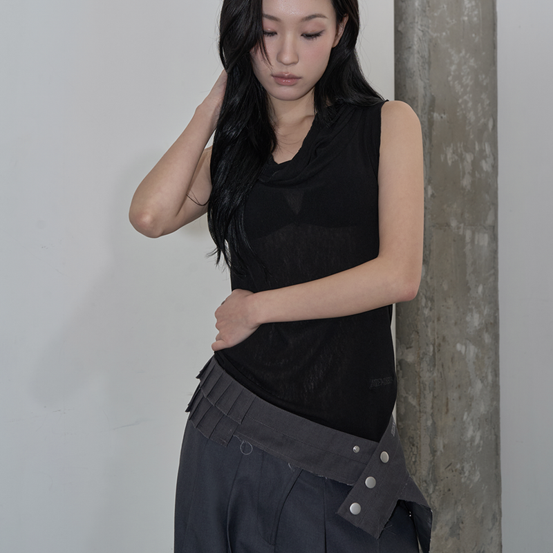 ZIZEMUSEUM（ジゼミュージアム）の「PLEATED SNAP BELT (GRAY)（Fashion Accessories）」