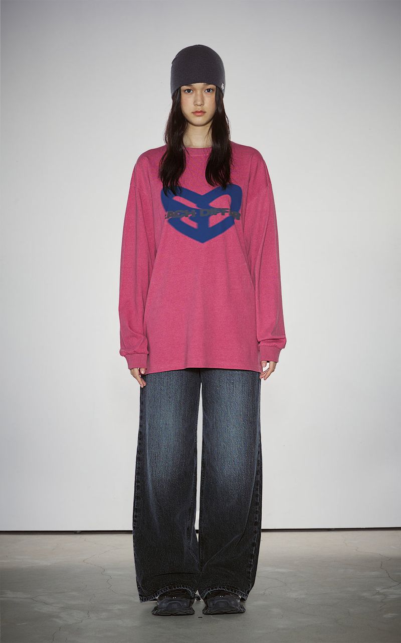 EACH DIFFER(イーチディファー)の「BLUR HEART LONG SLEEVE_VINTAGE RED(Tops)」