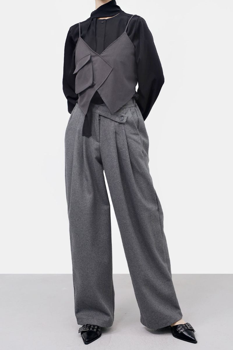 Ronane String Pocket Unbalanced Vest