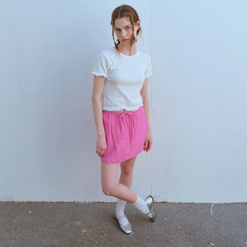 FUN FROM FUN(ファンフロムファン)の「PIN STRIPE MINI SKIRT, PINK(Skirts)」