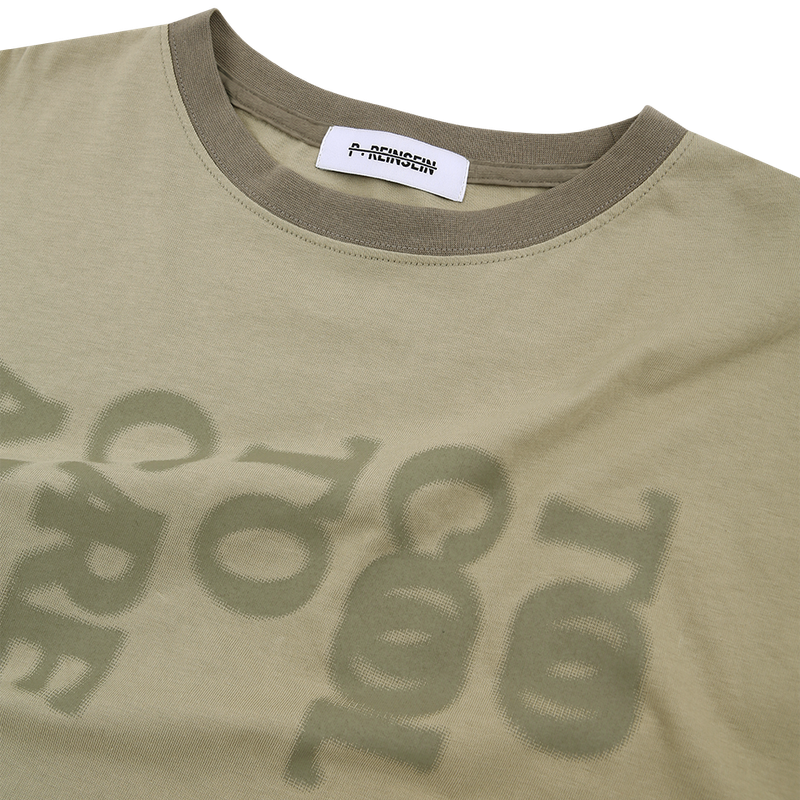 Too Cool overfit light khaki ringer tee
