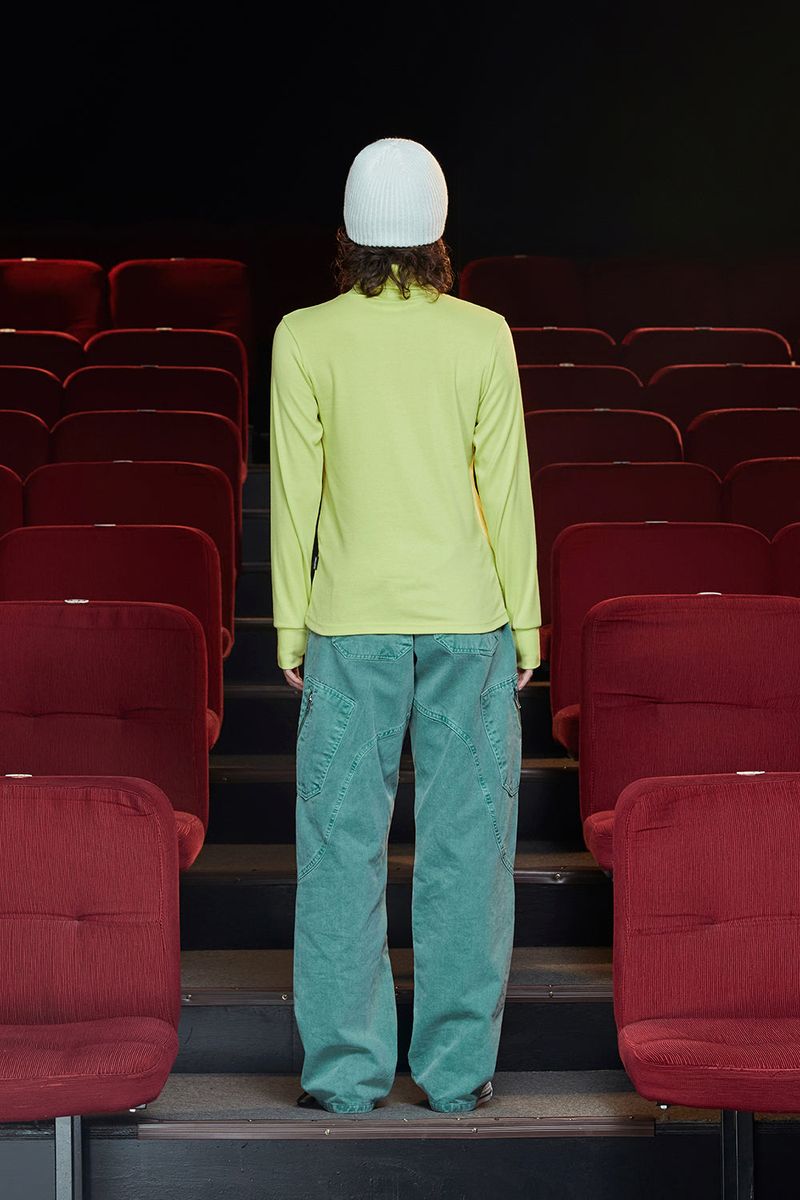 TURTLENECK KNIT T SHIRT / LIME