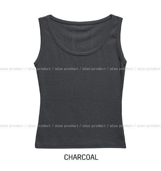 [U-BASIC] Daily Solid Crop Sleeveless