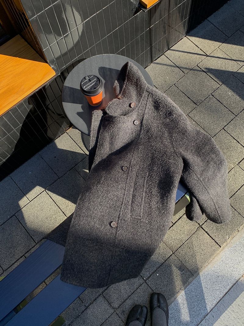 [MADE] KYLIE WOOL ALPACA HANDMADE HALF DOUBLE COAT