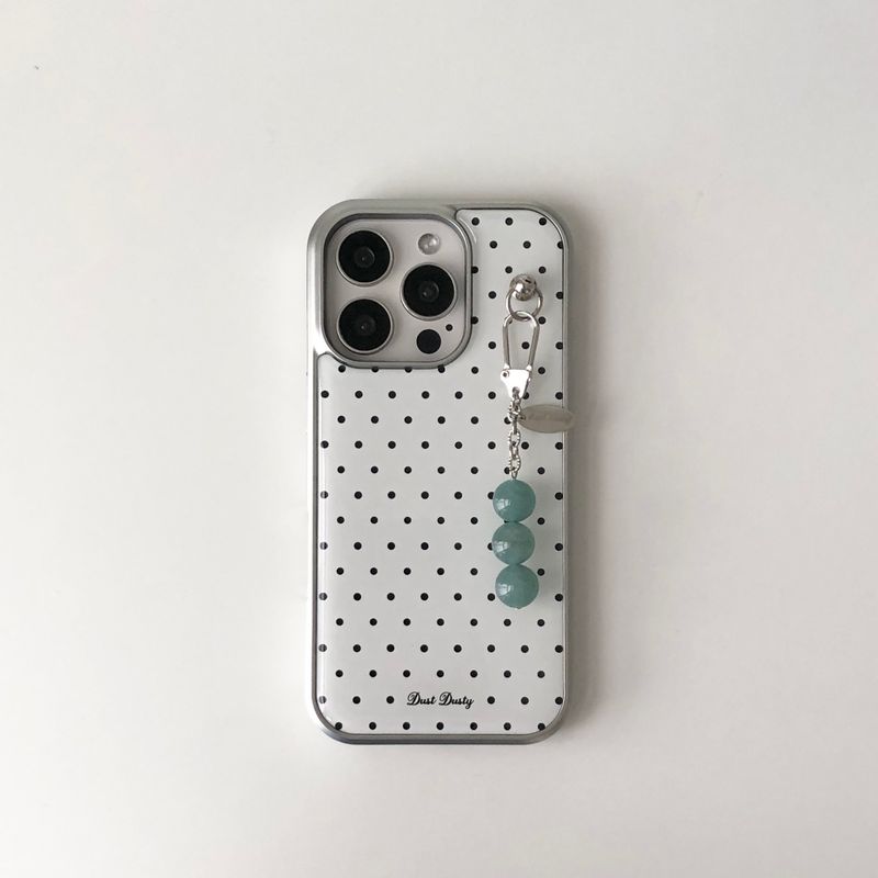 dot silver bumper case [white]