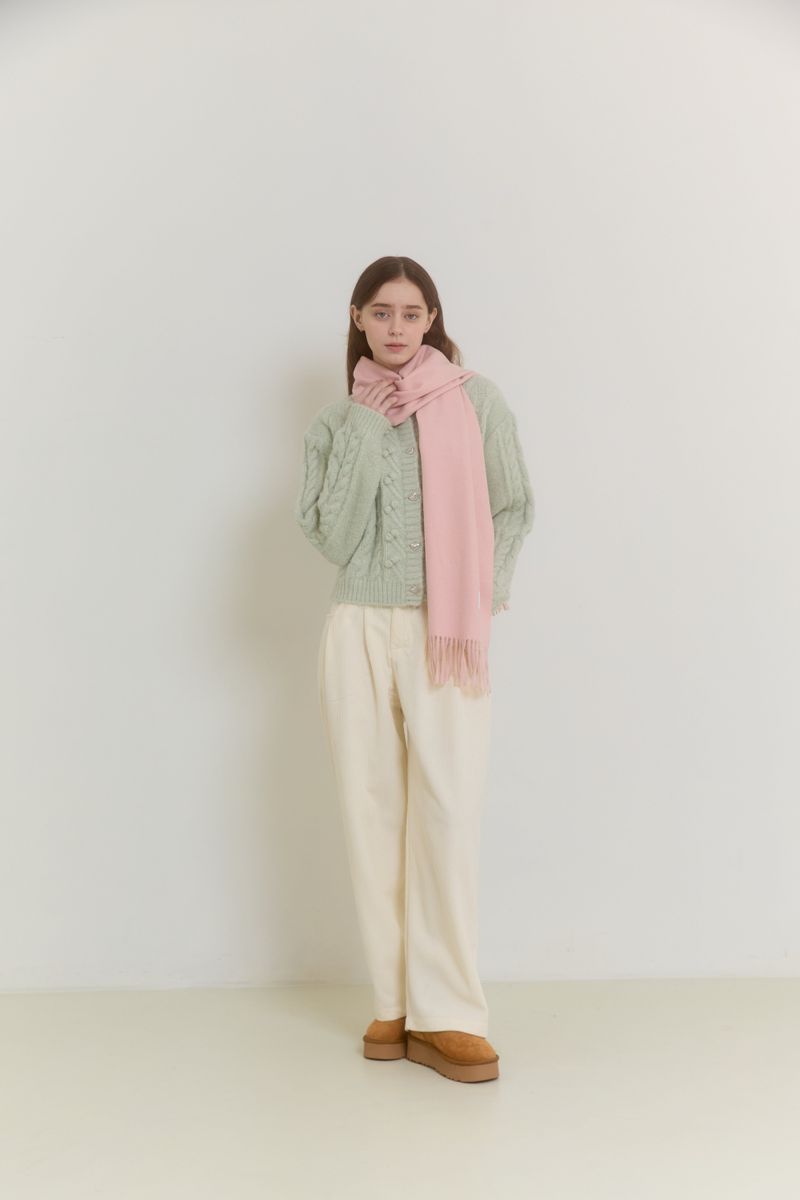 POMPOM TWIST CARDIGAN