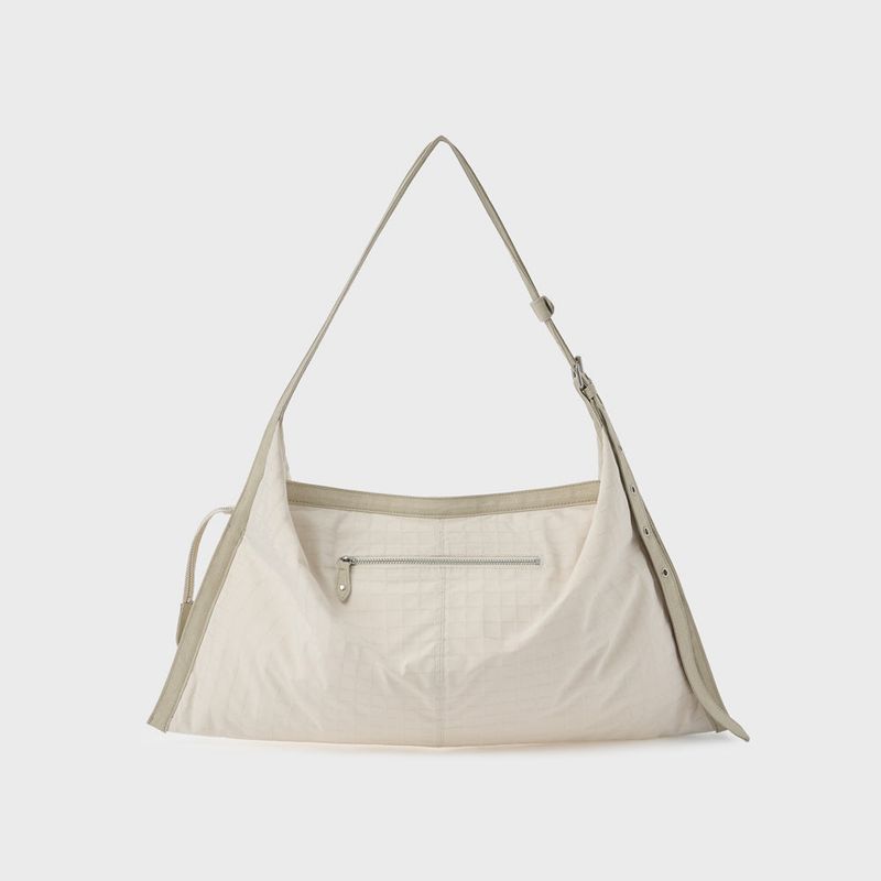 Buckle Cross Bag (Check Ivory)