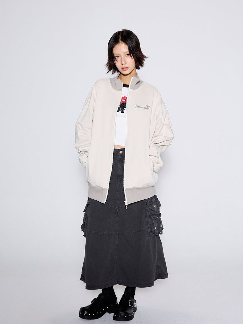 DOWN TOWN GIRL ZIP-UP / IVORY