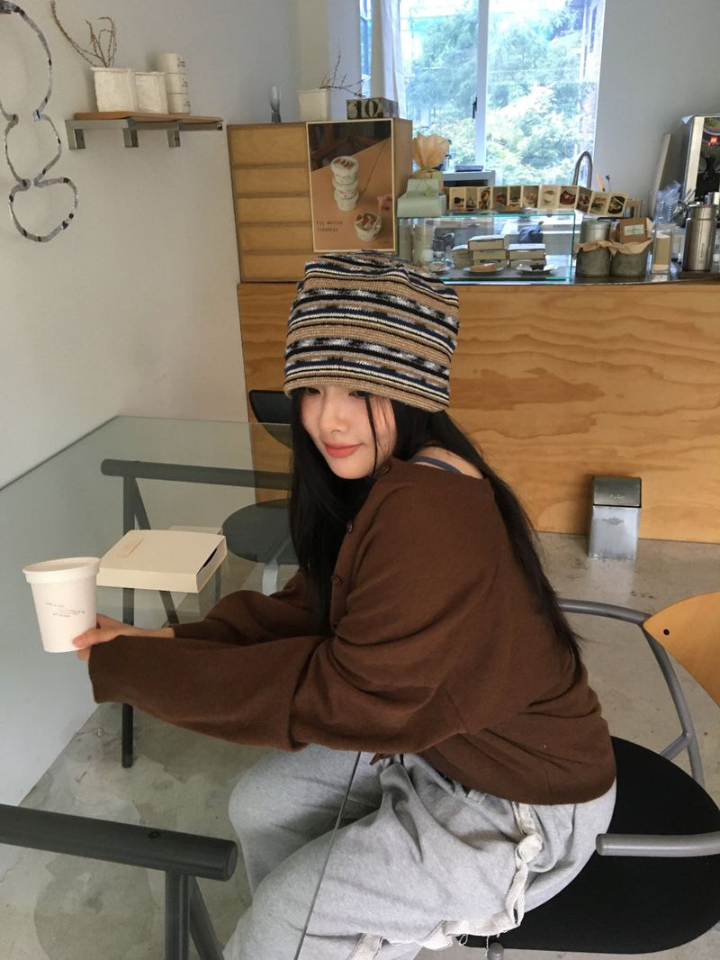 Grunge Weaving Beanie (2color)