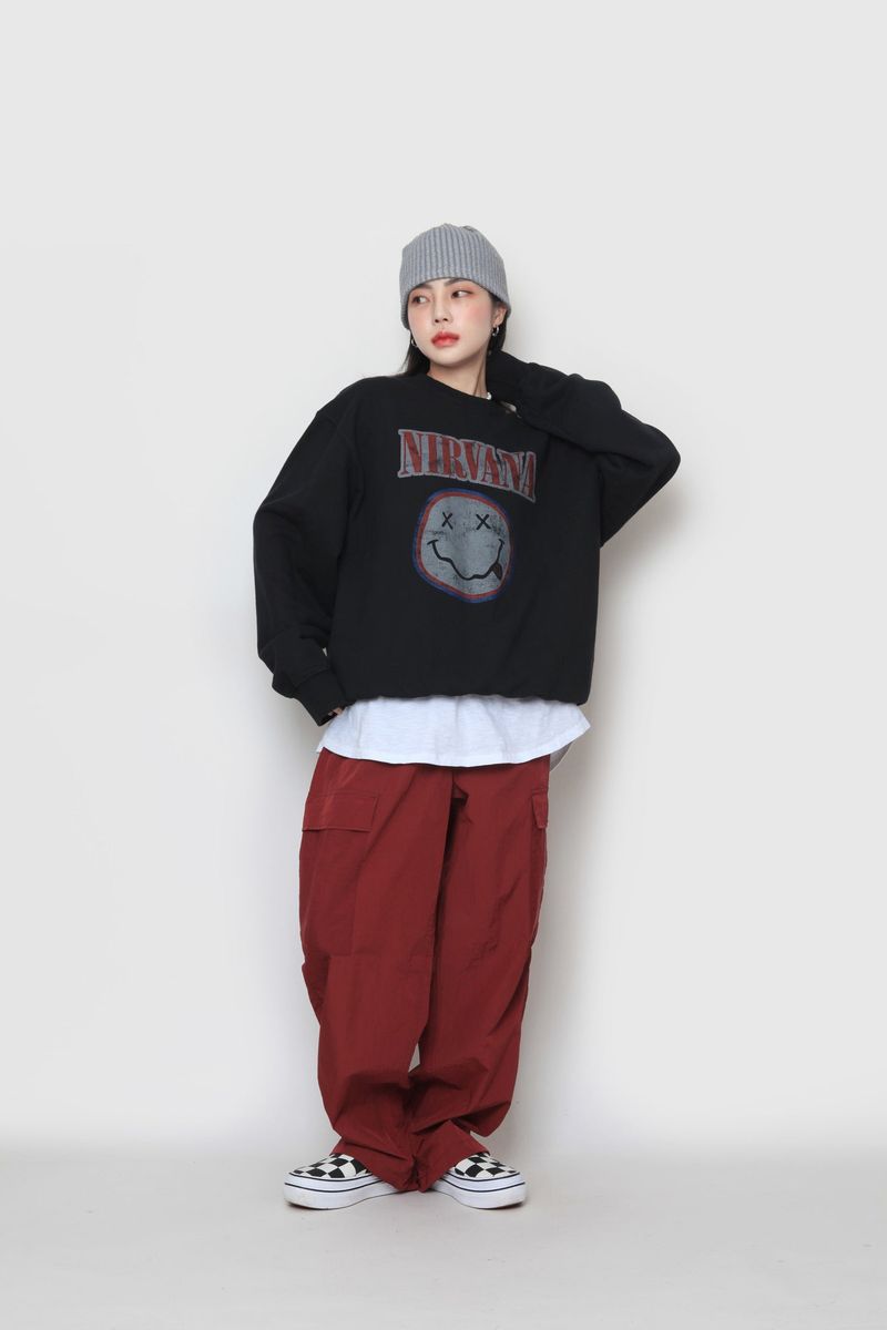 Smile Black Nirvana Sweatshirt
