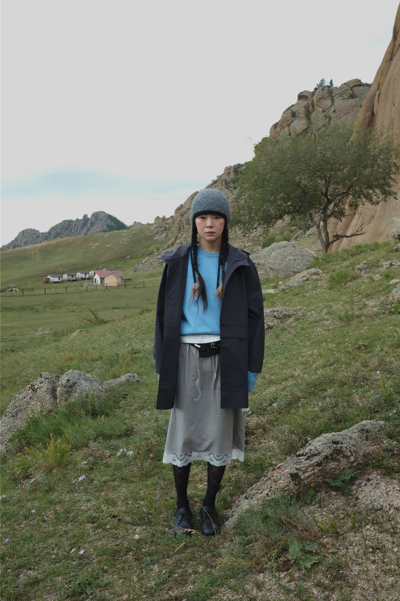 DUGGY(ダギー)の「Gabardine hooded half coat (2color)(Jackets/Outerwear)」