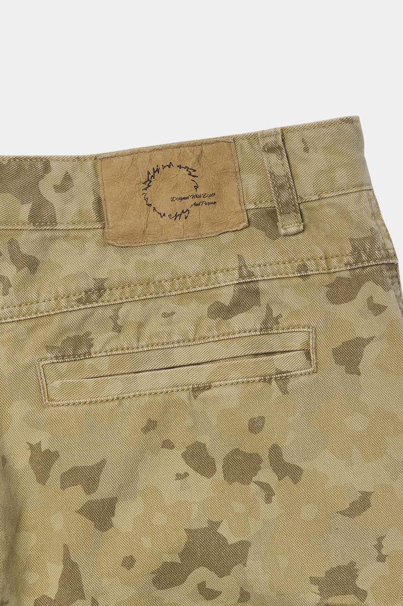 Overlap Pocket Camo Pants (Washed Beige)