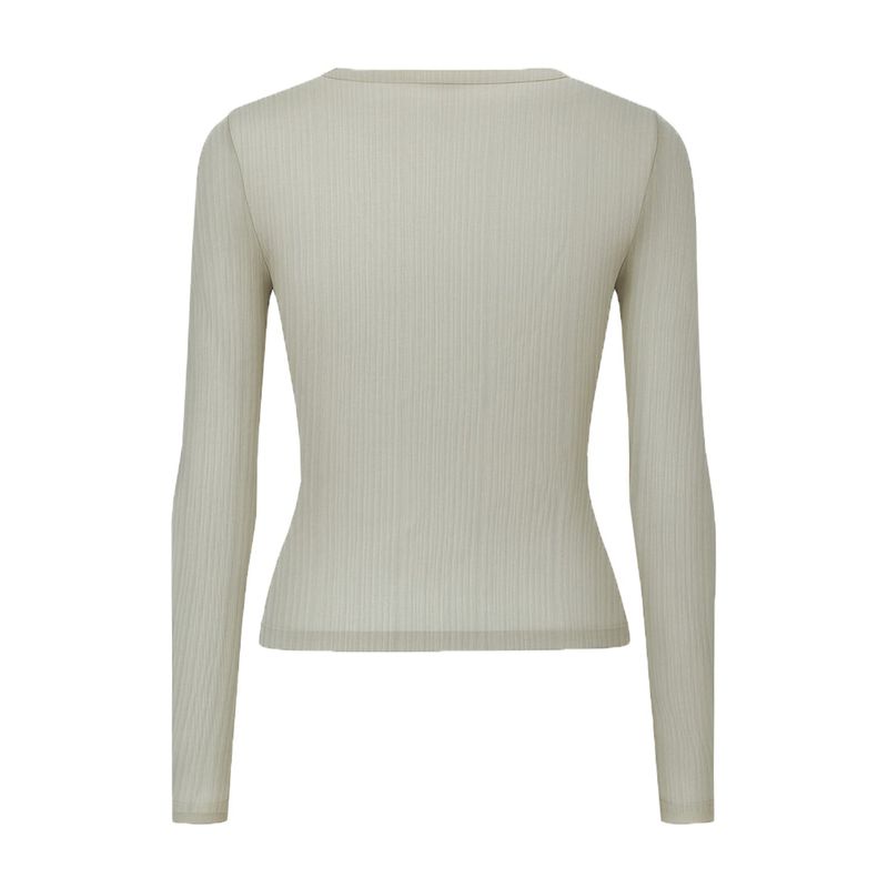 SLIP SHEER WAVE LONGSLEEVE [OLIVE]