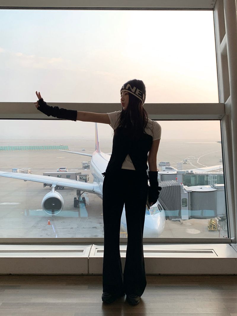 [MADE] Airport long bootcut banding pants -Basic