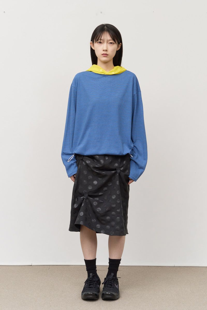 (W) Oshi Button Dot Skirt