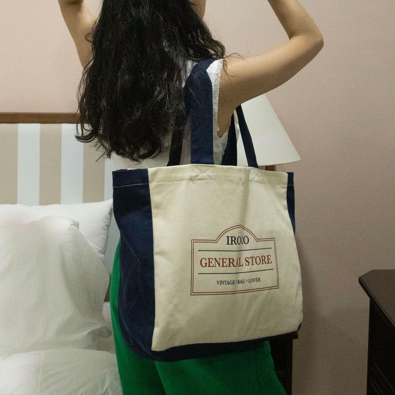 iroco general store eco bag_navy