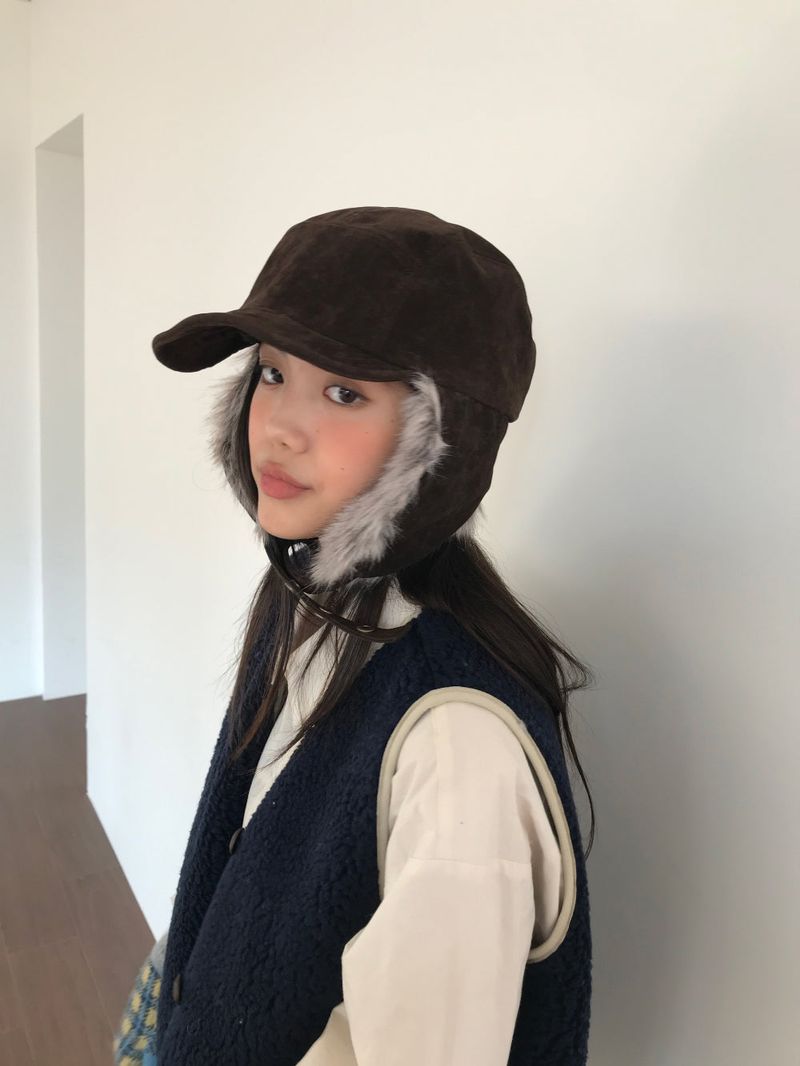 Nutty Suede Trapper Hat (3color)
