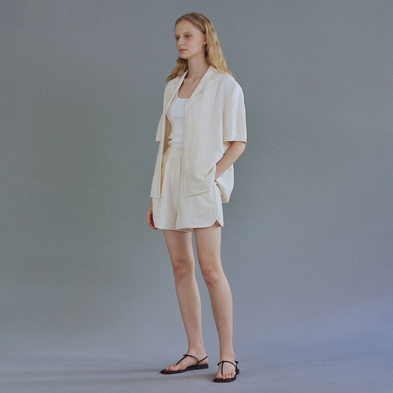 Margaret linen half jacket
