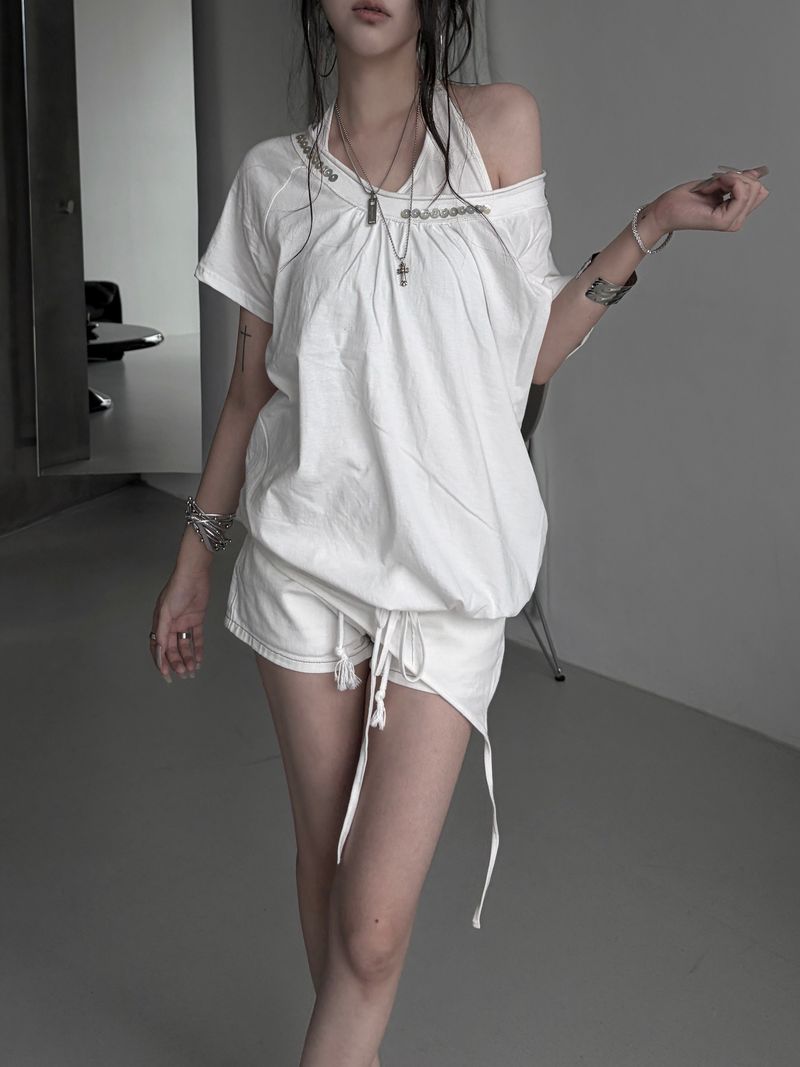 shell button volume strap top (3color)