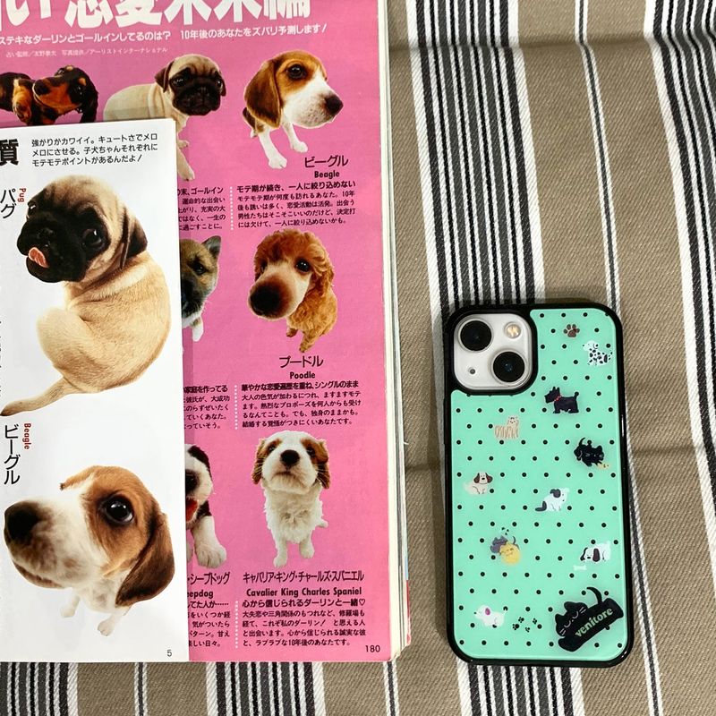 [MADE][Glass Bumper Case] Cuty Friends ⋆ Mint