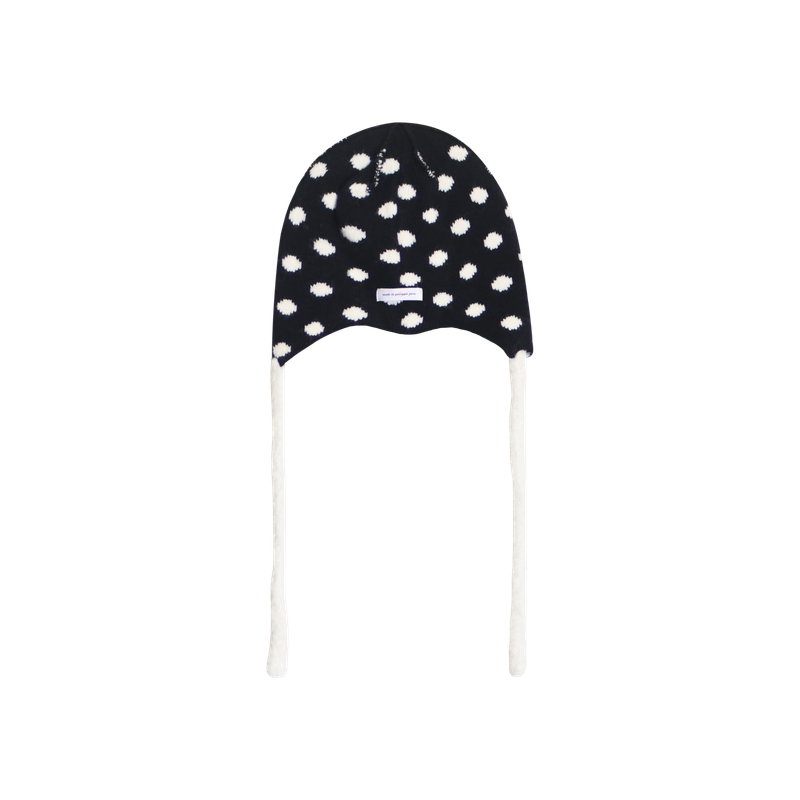 SNOW DOT EARFLAP BEANIE