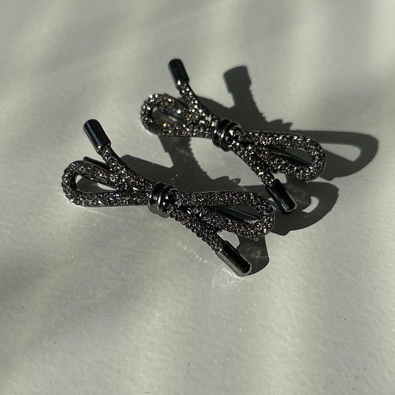 Glitter ribbon hair pin (2color)