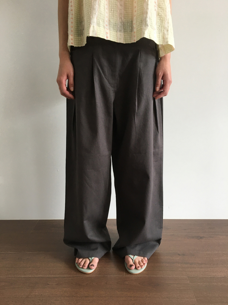 テッド ピンタック タブ パンツ (3color)