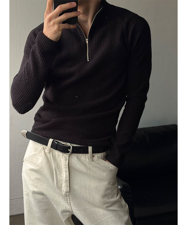 LAURANT（ロラン）の「[기모] Golgi muscle fit half zip up(4color)（Tops）」