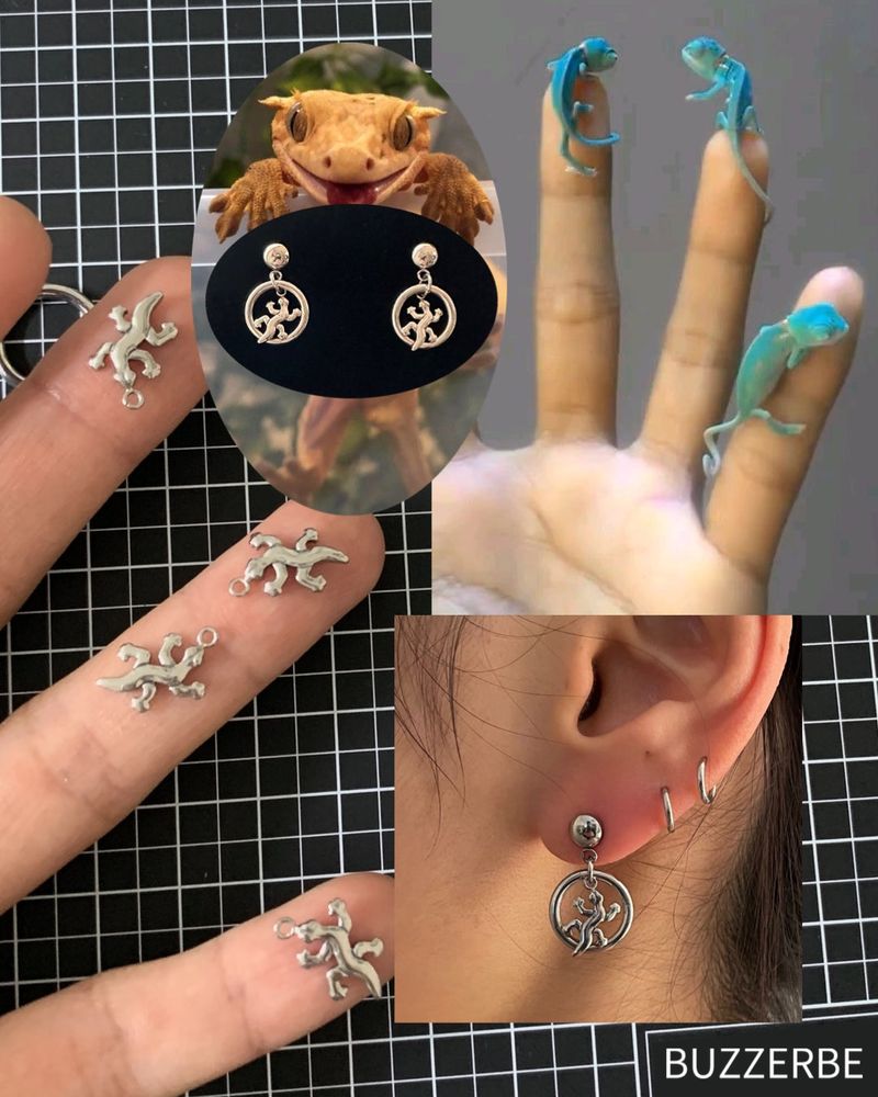 lizard ring earring