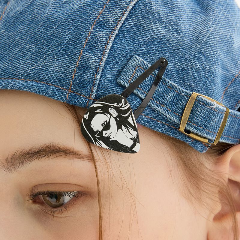 [SET] Funky Logo Pick Hairpin _ Black
