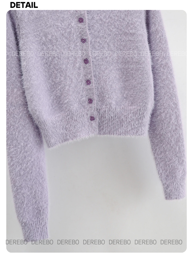 [SALE] Fluffy cropped pastel cardigan