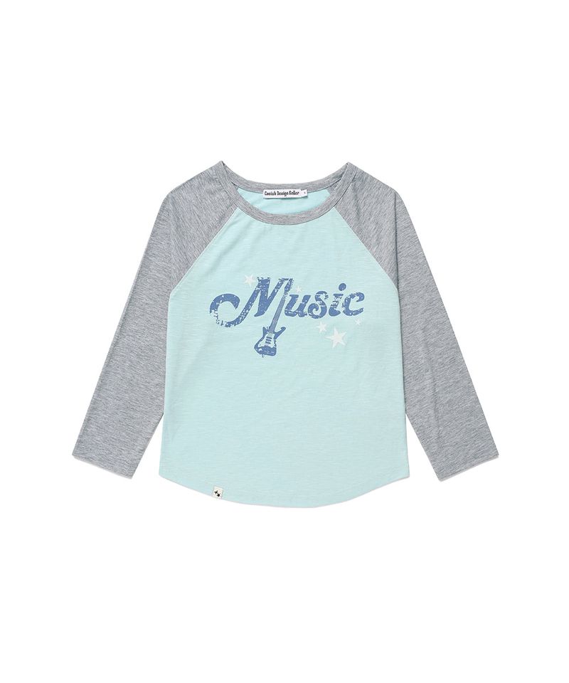 VINTAGE MUSIC RAGLAN TEE MINT(CV2GFFT551A)
