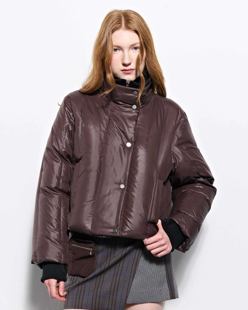 KIMZISU（キムジス）の「Rib Neck Goose Down Jacket _ Brown（Jackets/Outerwear）」