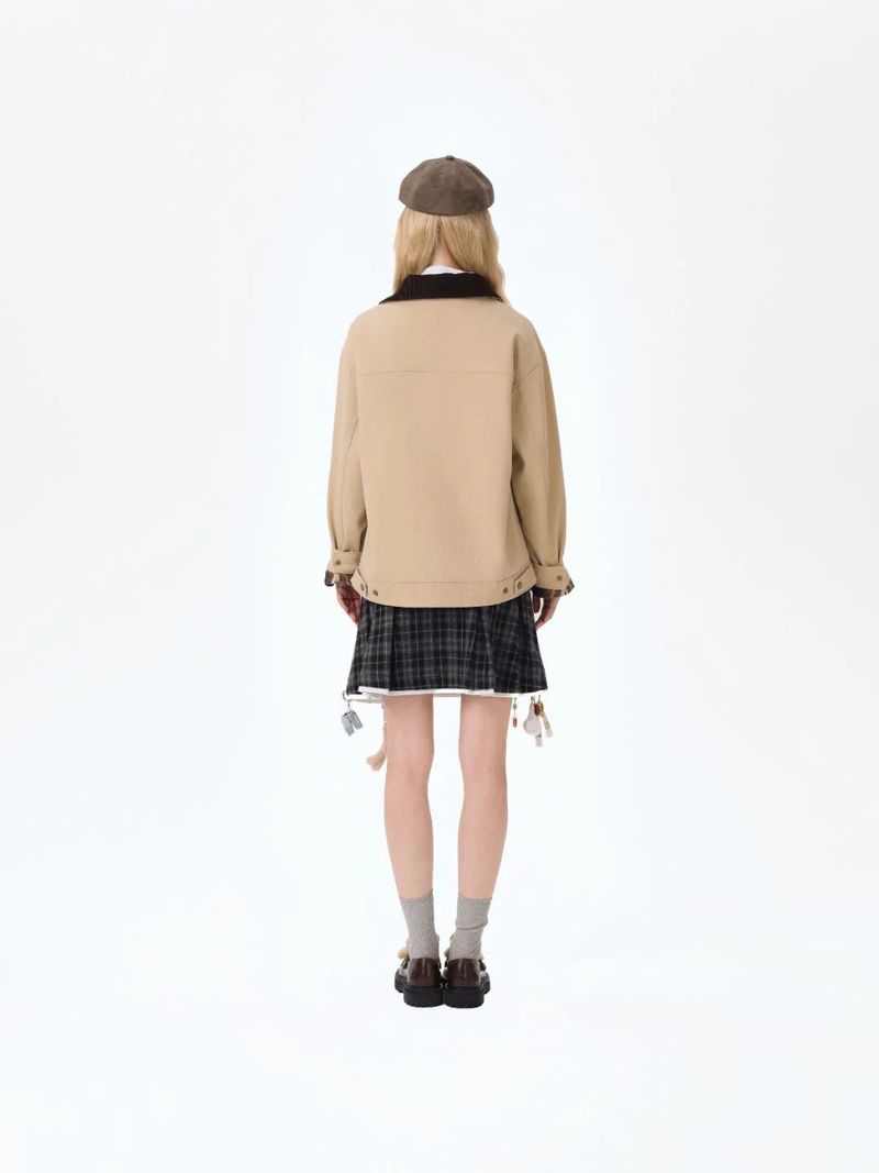 13DE MARZO Tailor Bear Hanger Cargo Jacket Khaki