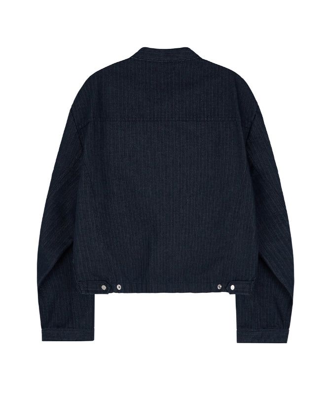 Karen Diagonal Herringbone Crop Jacket