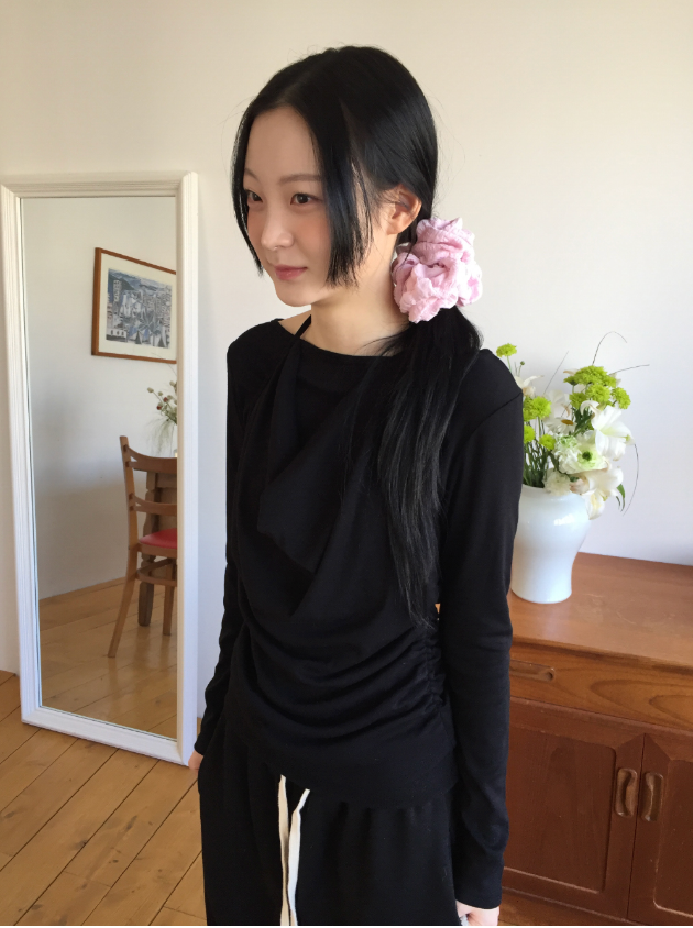 howu（ハウユ）の「ルルアリンクルヘアシュシュ（3c）（ヘアアクセサリー）」