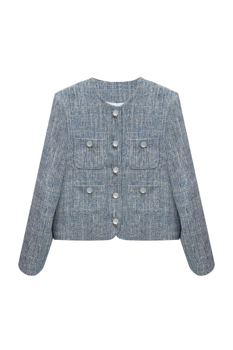 CHERISH TWEED JACKET / SKY BLUE