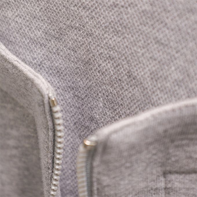 HALF ZIP LAYERD SWEATSHIRTS-MIXTURE GREY